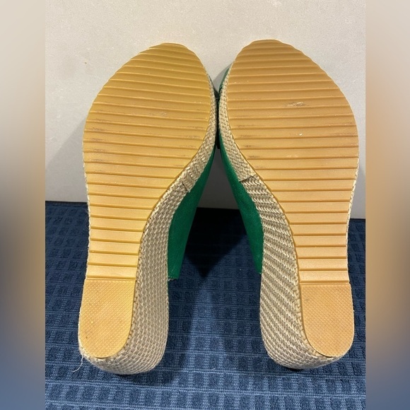 Ladies De Blossom Collection Green Wedge Sandals Size 10 - Picture 14 of 16